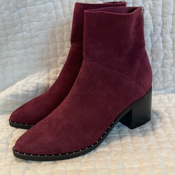 Burgundy ankle boots - Picture 3 of 7